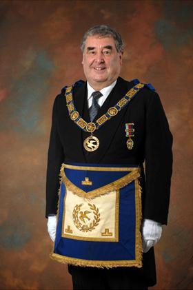 V.W. Bro. Ian Cranston wearing the Apron of S.G.D.