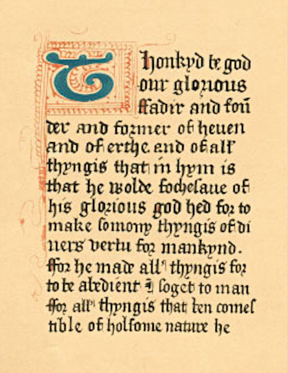 Image of the first page of the Coke Manuscript
